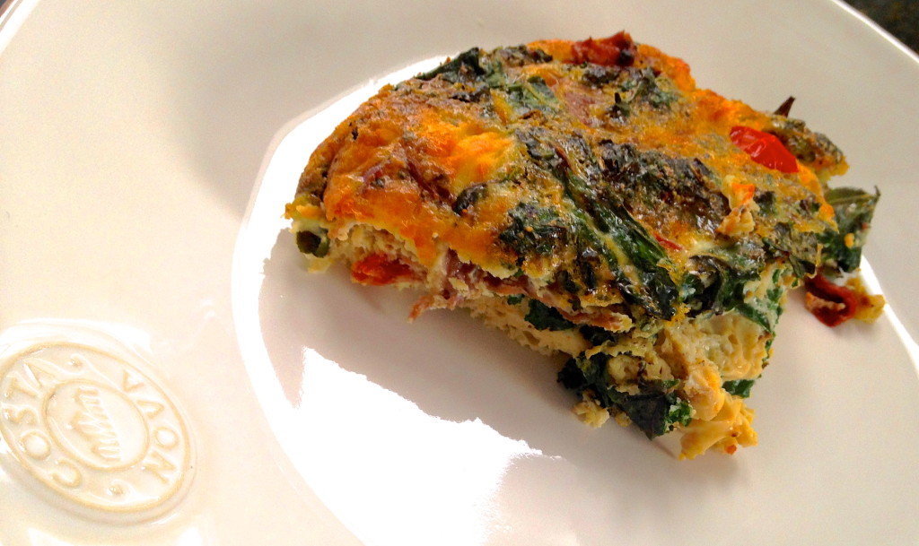 Crustless Kale & Prosciutto Quiche