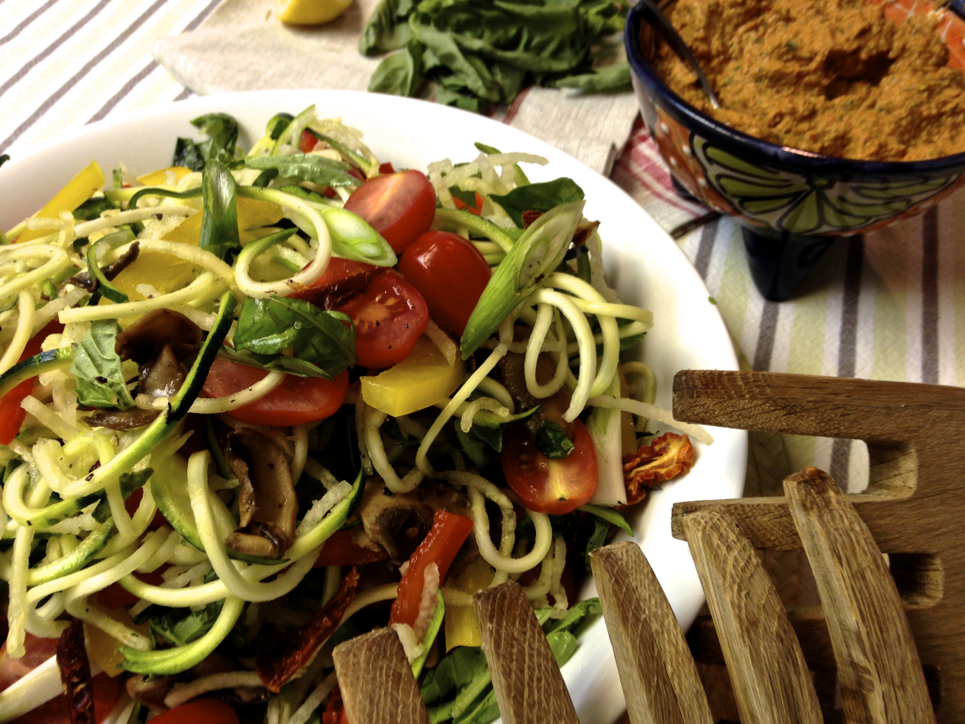 Sun-dried Tomato Pesto Zucchini Noodles