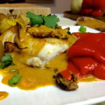 Grilled Halibut with Coconut Curry Emulsion