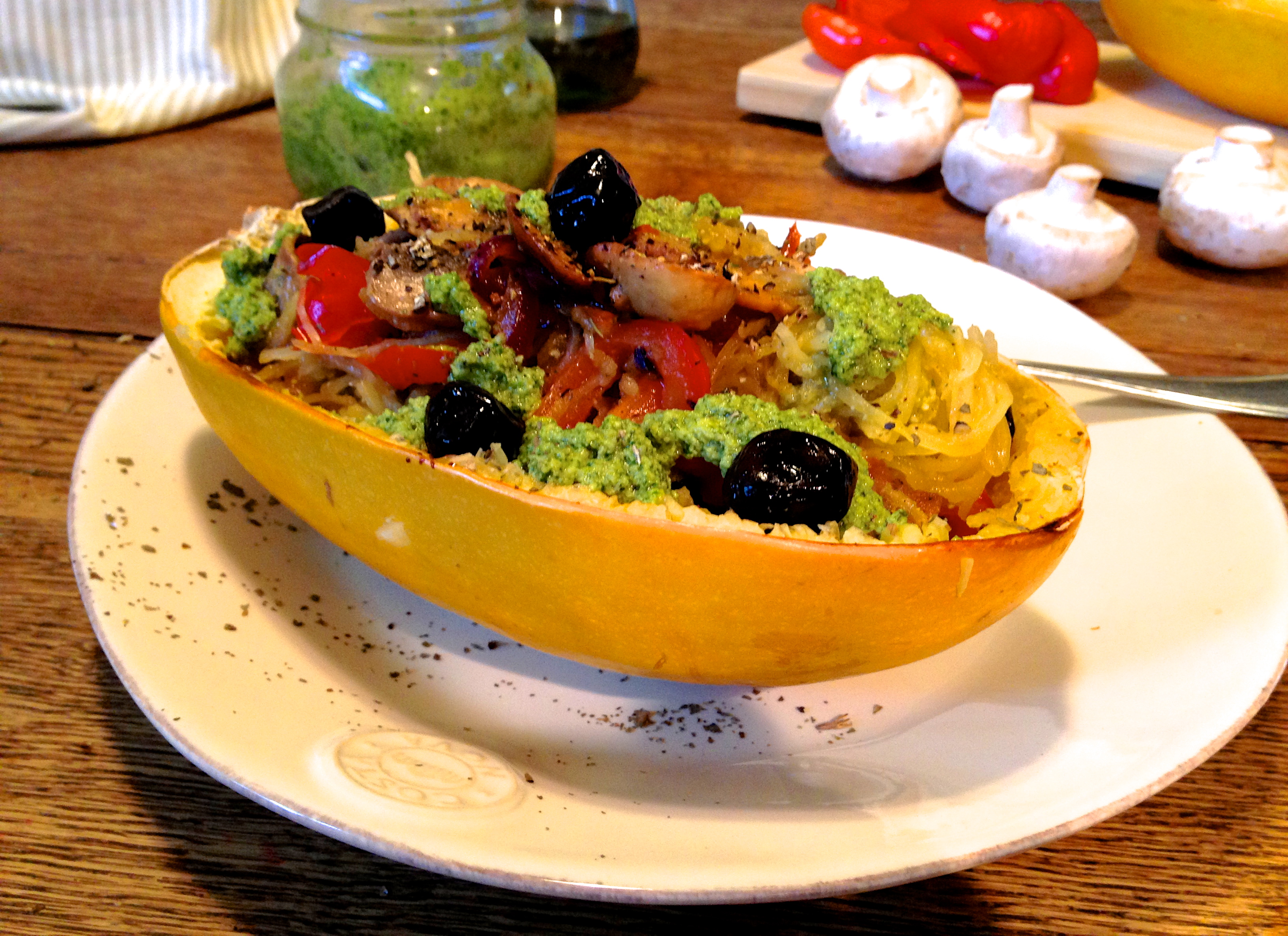 Mediterranean Spaghetti Squash Bowl